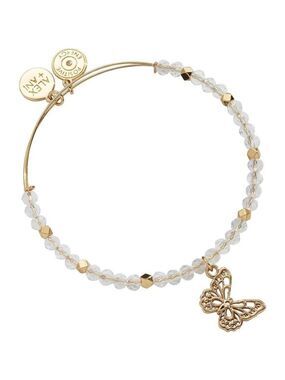 Butterfly Bracelet Women Adjustable Bangle Crystal Beaded Charm Stackable Jewelr